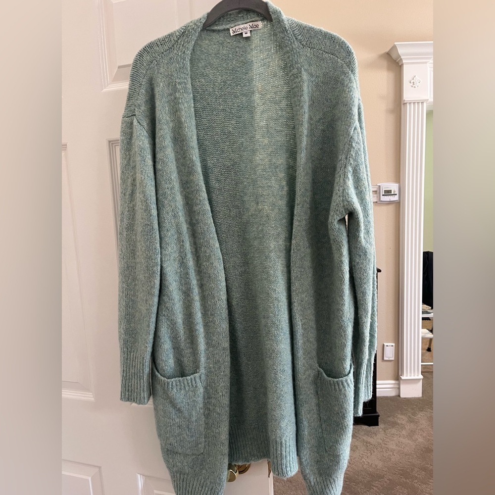 Michelle Mae Seafoam Open Cardigan
